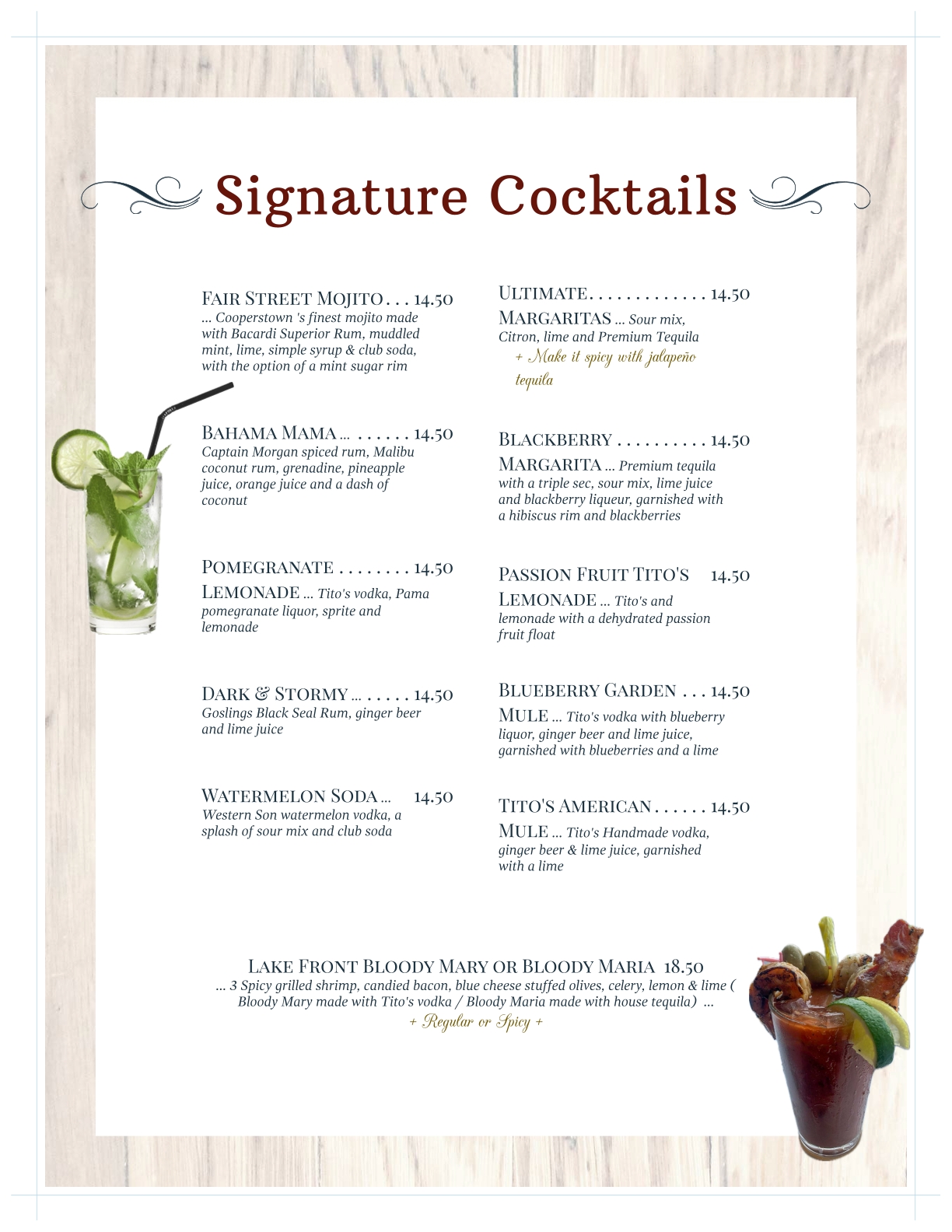 Signature Cocktails June 2025